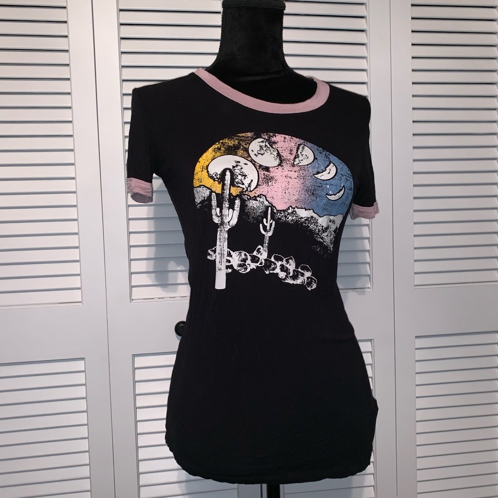 PacSun desert moon phases fitted tee